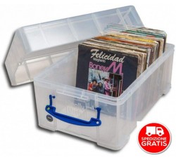 Contenitore REALLY USEFUL - Box antiurto PVC trasparente per 100/140 vinili 45 RPM