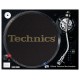 TECHNICS TAPPETINO SLIPMAT per Giradischi in feltro antistatico - Grafica NERO logo Oro