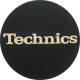 TECHNICS TAPPETINO SLIPMAT per Giradischi in feltro antistatico - Grafica NERO logo Oro