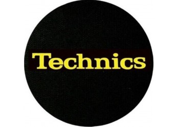 Tappetino TECHNICS Slipmats per Giradischi Grafica Glow Yellow / Feltro Antistatico - 1pz