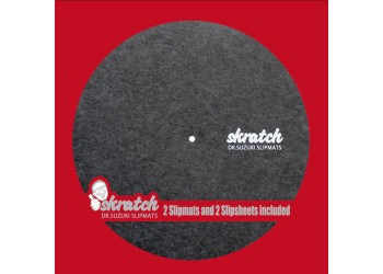 DR.SUZUKI Slipmat 12" Scratch Live per giradischi / Feltro Antistatico/Antigraffio (coppia)