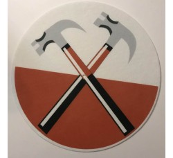 SLIPMAT - Tappetino per Giradischi in feltro antistatico, antiscivolo Grafica "WHITE HAMMERS" 1.pz