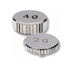 Coppia pesi supplementari "ANALOGIS" 2gr + 4gr color Silver per Headshell tipo Technics 