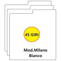 Separatore Mod.MILANO Divisore per dischi 45 giri 7" - colore Bianco 