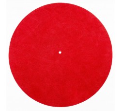 Tappetino Slipmat ANALOGIS in PELLE per giradischi colore rosso spessore mm 2.0.
