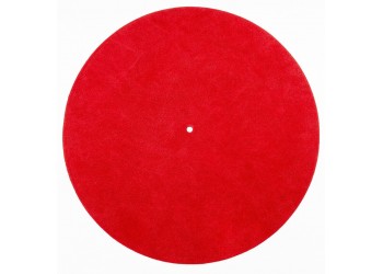 Tappetino Slipmat ANALOGIS in PELLE per giradischi colore rosso spessore mm 2.0.