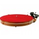 ANALOGIS MAT SIX RED - Tappetino per giradischi in Pelle - Sp. 2,0 mm - diam. 295 mm - P. 90 g 