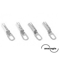 ANALOGIS - Set di 4 Forcelle Capicorda argentati per Headshell 