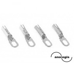 ANALOGIS - Set di 4 Forcelle Capicorda argentati per Headshell 