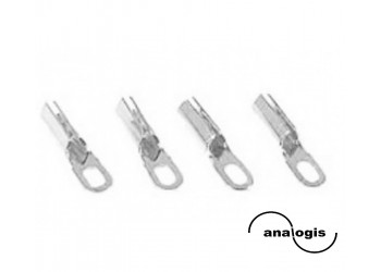 ANALOGIS - Set di 4 Forcelle Capicorda argentati per Headshell 