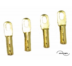 ANALOGIS - Set di 4 Forcelle Capicorda  Placati oro per Headshell  / 4pz 