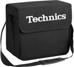 TECHNICS Borsa Bag DJ colore NERO con logo bianco per trasporto di 50/60  LP /12" 