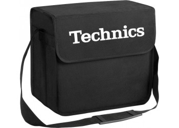 TECHNICS Borsa Bag DJ colore NERO con logo bianco per trasporto di 50/60  LP /12" 
