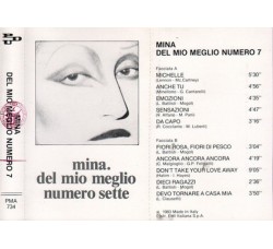 Mina ‎– Del Mio Meglio Numero Sette – Etichetta  PDU ‎– PMA 734 - Uscita: 1983
