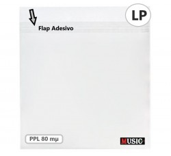 Buste Sleeve esterne per dischi in vinile LP,12", PPL 80 mµ con Flap Adesivo (50 Pz)
