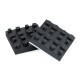DYNAVOX - Set di 4 Piedini Antivibranti in Gomma, Blister, 40x40 mm 