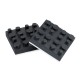 DYNAVOX - Piedini Gomma, Blister set da 4 pezzi quadrati, dimensioni 40x40x10mm  