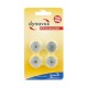 DYNAVOX - Piedini Blister da 4 / alluminio tornito  Diametro/Altezza 20x21mm - (silver) 