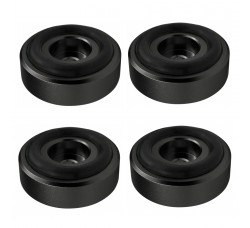 DYNAVOX - Set di 4 Piedini in Alluminio Nero, Blister 
