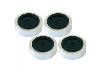 DYNAVOX - Set di 4 Piedini Antivibrazione in Alluminio, Argento, Blister 