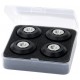 DYNAVOX 207725 - Piedini Alluminio, Blister set 4 pezzi, diametro/altezza 46x20mm  
