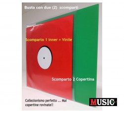 Buste esterne per dischi vinili LP,12" / DOPPIO SCOMPARTO / PVC  180mµ / peso 45 gr (Conf.10 Pz)