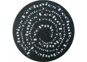 TECHNICS TAPPETINO SLIPMAT per Giradischi in feltro antistatico - Grafica MARCHIO logo Spirale  (coppia)