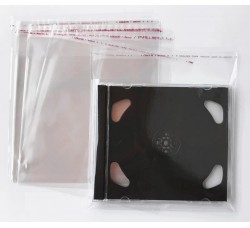 Bustine PP "MUSIC MAT" con flap adesivo per CD con custodia standard 10.4 / spessore mµ 50 / cod.60183 