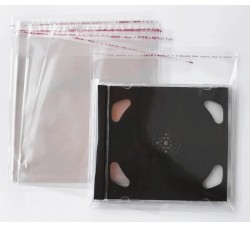 MUSIC MAT Bustine antistatiche Richiudibili Clear per custodie case CD 10.4mm - 100 pezzi