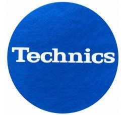TECHNICS TAPPETINO SLIPMAT per Giradischi in feltro antistatico - Grafica BLU logo Bianco