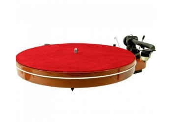 ANALOGIS MAT SIX RED - Tappetino per giradischi in Pelle - Sp. 2,0 mm - diam. 295 mm - P. 90 g 