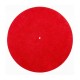 ANALOGIS MAT SIX RED - Tappetino per giradischi in Pelle - Sp. 2,0 mm - diam. 295 mm - P. 90 g 