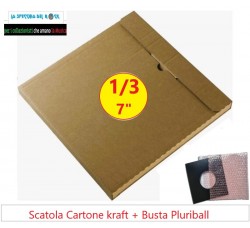 AV_BOX - Scatola cartone KRAFT per spedire dischi 45 giri 7"  Set Scatola + Busta