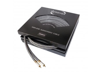 DYNAVOX Cavo RCA stereo di fascia alta 2x0,6 m  - diametro cavo circa 10 mm