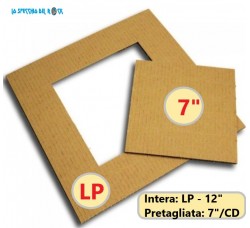 AV_BOX Piastre di cartone KRAFT per rinforzo spedizioni dischi LP - 45 giri 