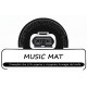 MUSIC MAT - Borsa shopper per il trasporto di: 15 LP/12" - realizzata in poliestere-cotone 