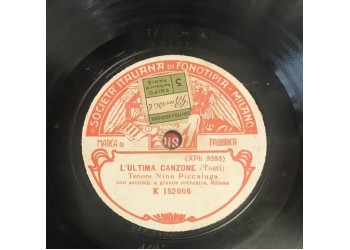 Nino Piccalunga ‎– L'ultima canzone / Codice Etichetta: K 152006 10", 78 RPM