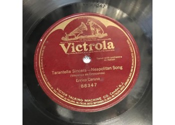 Enrico Caruso ‎– Tarantella Sincera / Codice Etichetta:  Victrola ‎– 88347 12", 78 RPM