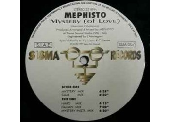 Mephisto – Mystery (Of Love), Vinile, 12", 33 ⅓ RPM, Uscita: 1997