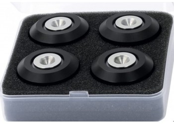 DYNAVOX 207725 - Piedini Alluminio, Blister set 4 pezzi, diametro/altezza 46x20mm  