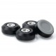 DYNAVOX 207725 - Piedini Alluminio, Blister set 4 pezzi, diametro/altezza 46x20mm  