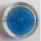 MUSIC MAT - Livella a bolla circolare (azzurra) per livellamento giradischi - Ø32mm Alt.7mm
