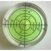 MUSIC MAT - Livella a bolla circolare (verde) per livellamento giradischi - Ø32mm Alt.7mm 