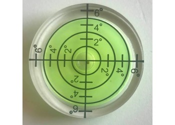 MUSIC MAT 207497- Livella a bolla circolare (verde) per livellamento giradischi - Ø32mm Alt.7mm 