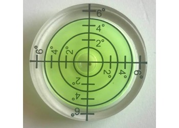 MUSIC MAT - Livella a bolla circolare (verde) per livellamento giradischi - Ø32mm Alt.7mm 