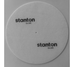 Tappetino "STANTON" Panno per giradischi / Feltro Antistatico / Bianco logo Nero - 1pz