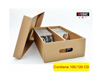 Scatola di cartone con coperchio per 100/120 CD Cod.3030