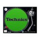 TECHNICS TAPPETINO SLIPMAT per Giradischi in feltro antistatico - Grafica VERDE  logo Nero