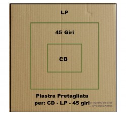 Piastre di cartone KRAFT per rinforzo spedizioni dischi LP - CD - 45 giri / cod.69001