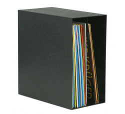 KNOSTI - Modular BOX antiurto colore nero, Contiene 50 LP / 12" - 25 per scomparto